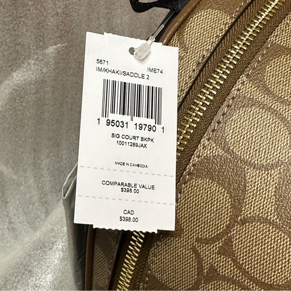 Coach Court Backpack In Signature Canvas - Picture 8 of 8